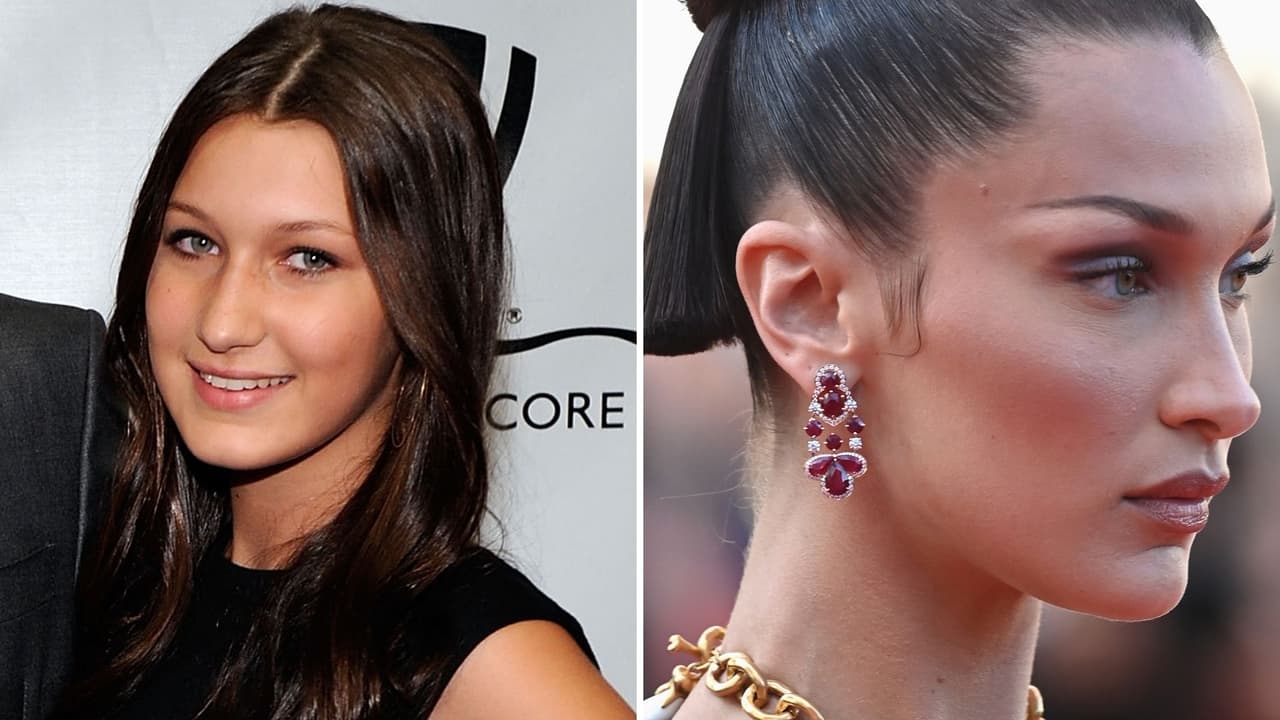 Sin embargo, de acuerdo con Bella, sólo se hizo una rinoplastia a los 14 años de edad, la cual transformó su nariz aguileña y prominente, similar a la de su padre Mohamed Hadid, de ascendencia Palestina, a una nariz fina y respingada.