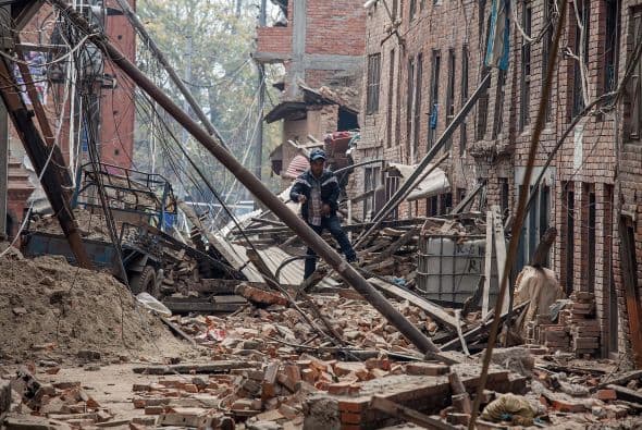 Bhaktapur también fue devastado.