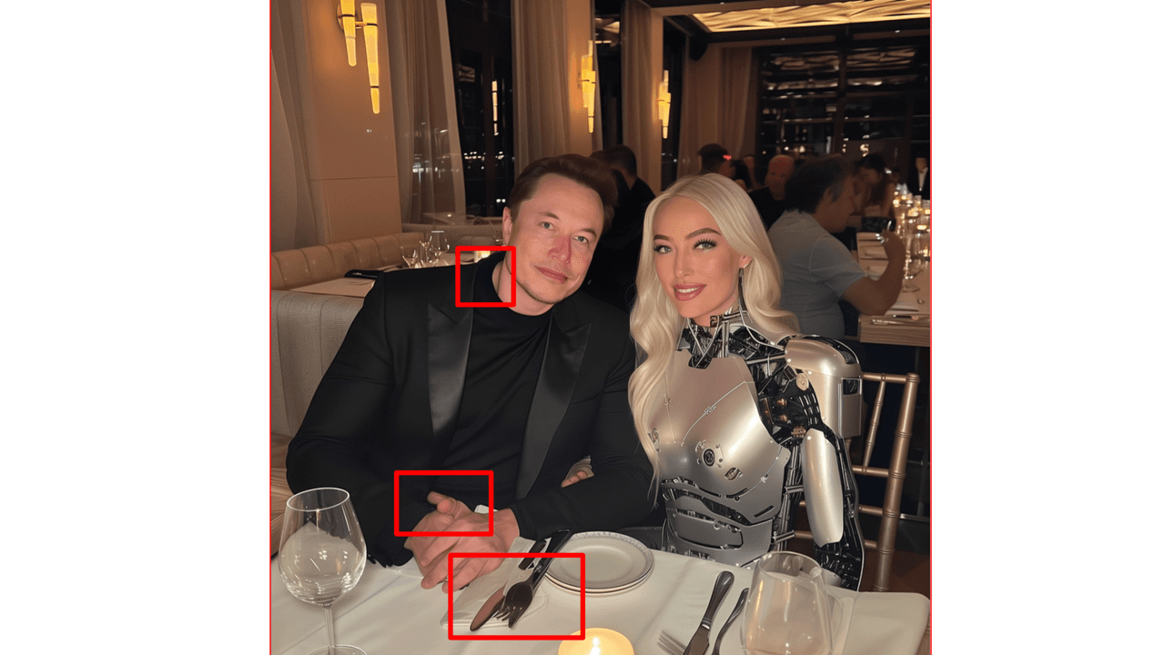 Hay varios fallos en la imagen generada.