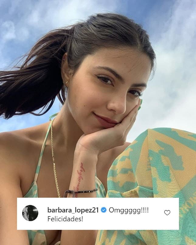 <b>Bárbara López</b> compartió créditos con la feliz pareja en la telenovela 'Vino el amor' y no dudó en expresar su emoción.