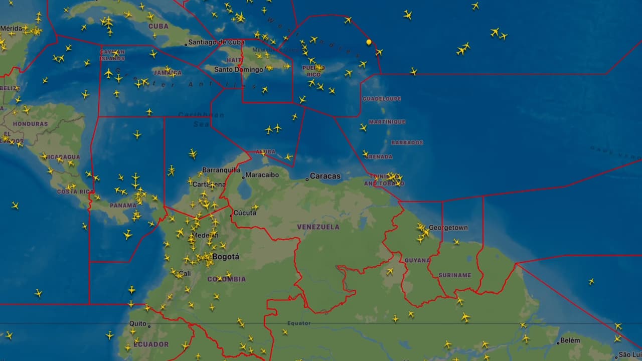 Así cambió el espacio aéreo venezolano tras la captura de Maduro por EEUU