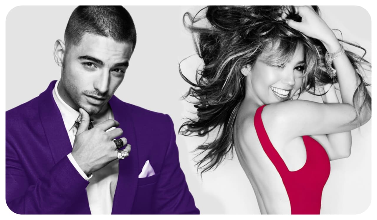 Mira el piropo que le mandó Thalía a Maluma con todo y besos