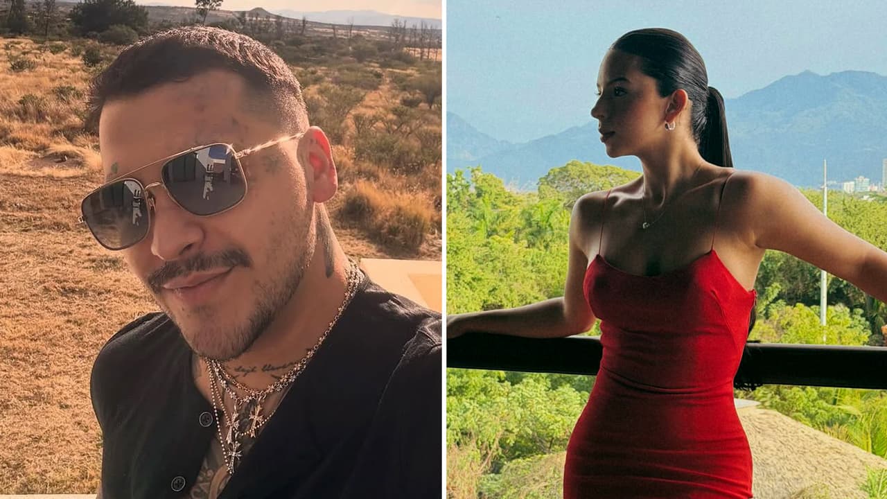 Ángela Aguilar presume candente vestido rojo y Nodal reacciona sin guardarse nada ante todos