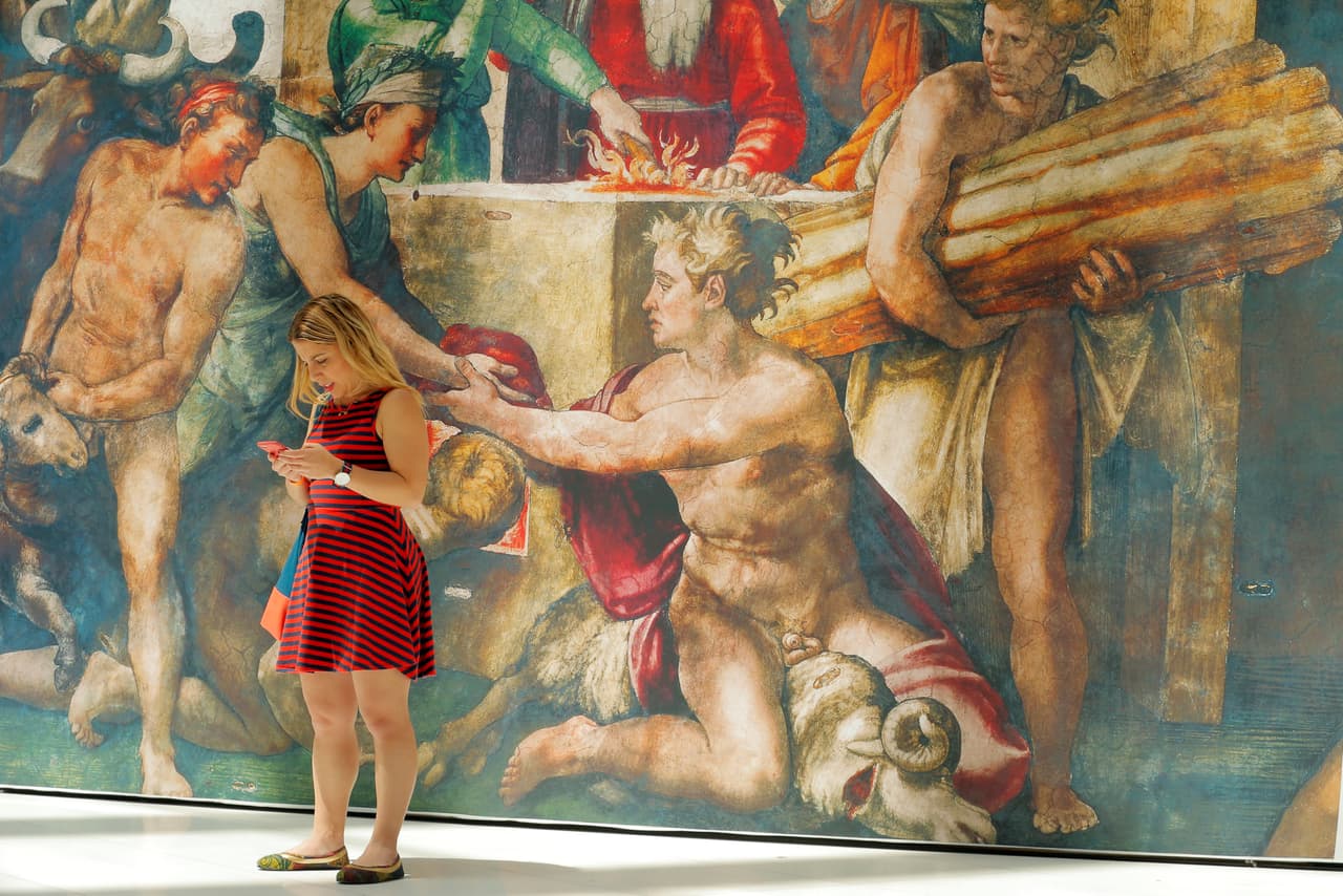 Son inmensas, casi del mismo tamaño de los originales trazados en Roma. (Lucas Jackson/Reuters)