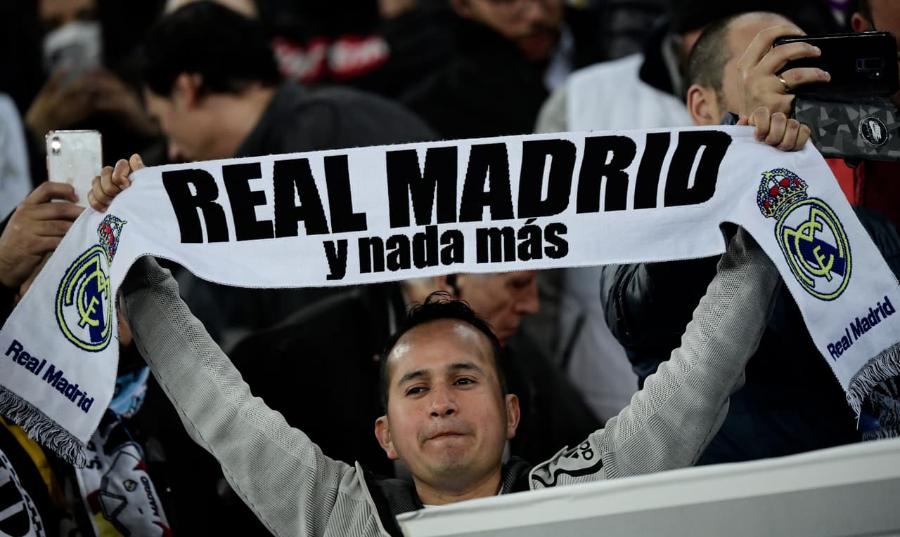 Los aficionados del Real Madrid mostraron su apoyo a tope.