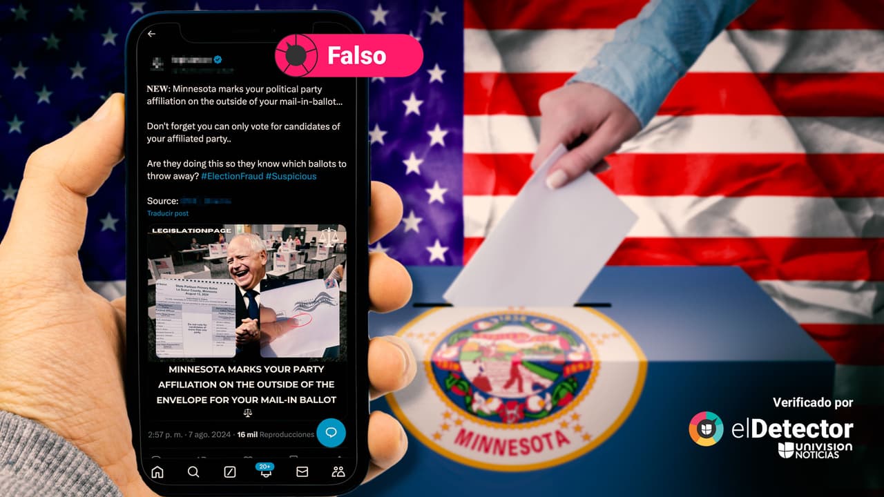 Esa “R” en el sobre de votación de las primarias de Minnesota no indica ningún partido político, como dicen en redes
