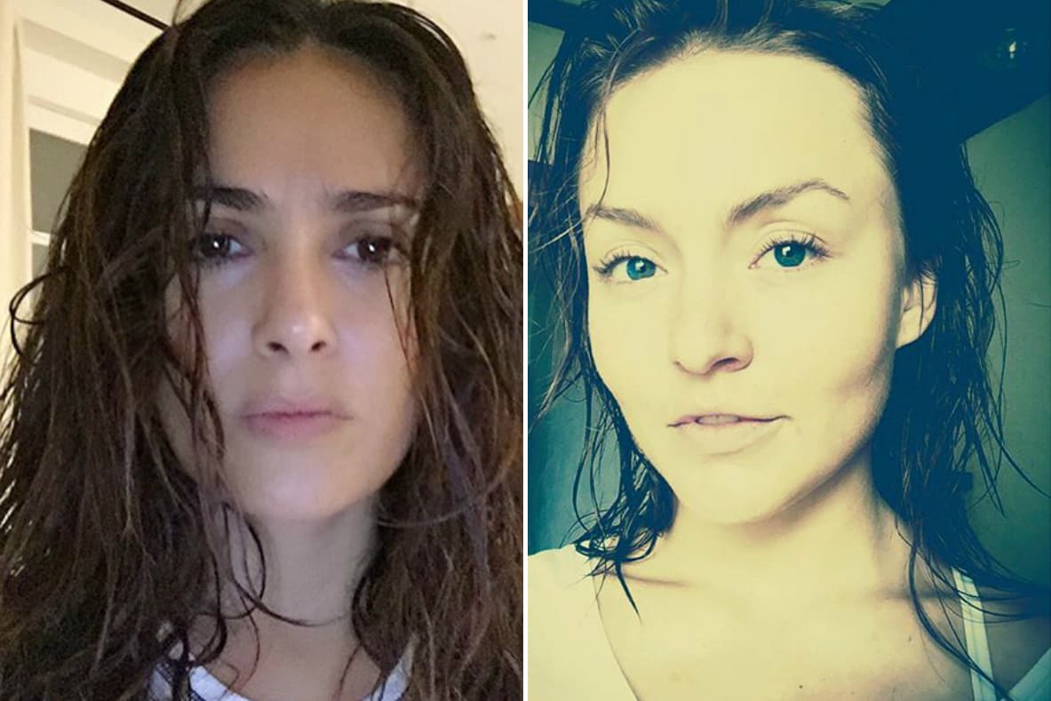 ¡Salma Hayek al natural! Mira cómo lucen las estrellas sin maquillaje