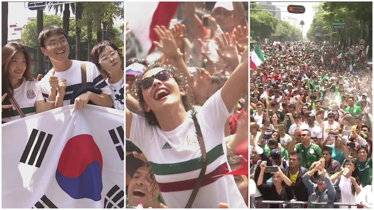 Hasta los coreanos celebraron la clasificación de México en el Ángel de la Independencia