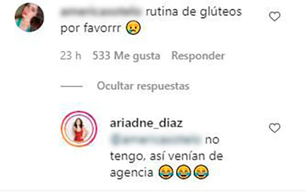 A lo que ella contestó: "No tengo, así venían de agencia (de nacimiento)".