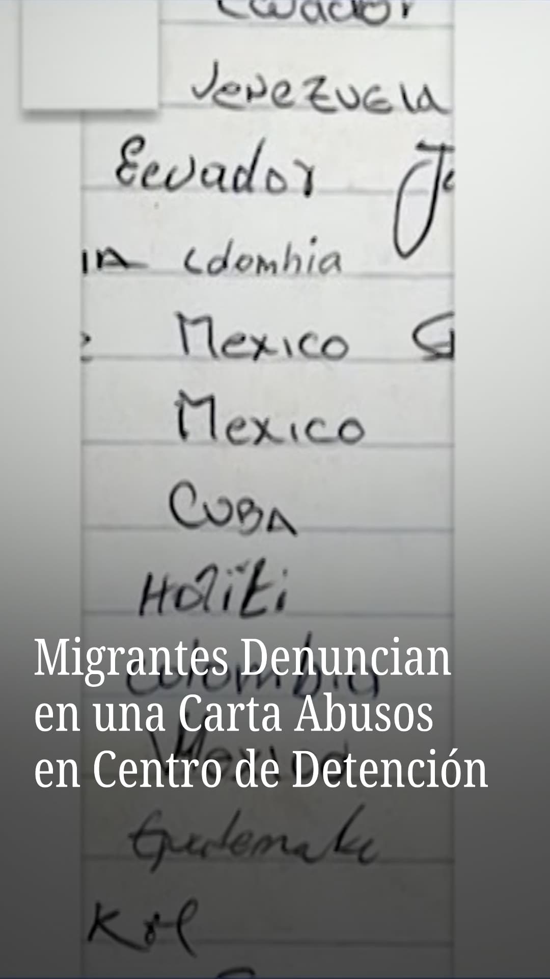 Migrantes denuncian en una carta abusos en centro de detención