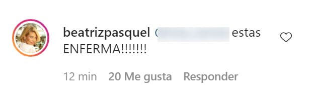 <b><a href="https://www.univision.com/famosos/frida-sofia-madrastra-defiende-demanda-fotos" target="_blank">"Estás enferma"</a></b>, escribió en la sección de comentarios de la publicación, etiquetando a la usuaria.
