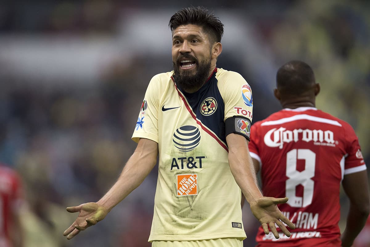 El delantero Oribe Peralta jugó los 90 minutos en el empate del América 1-1 contra Toluca por la jornada 15 del Apertura 2018.