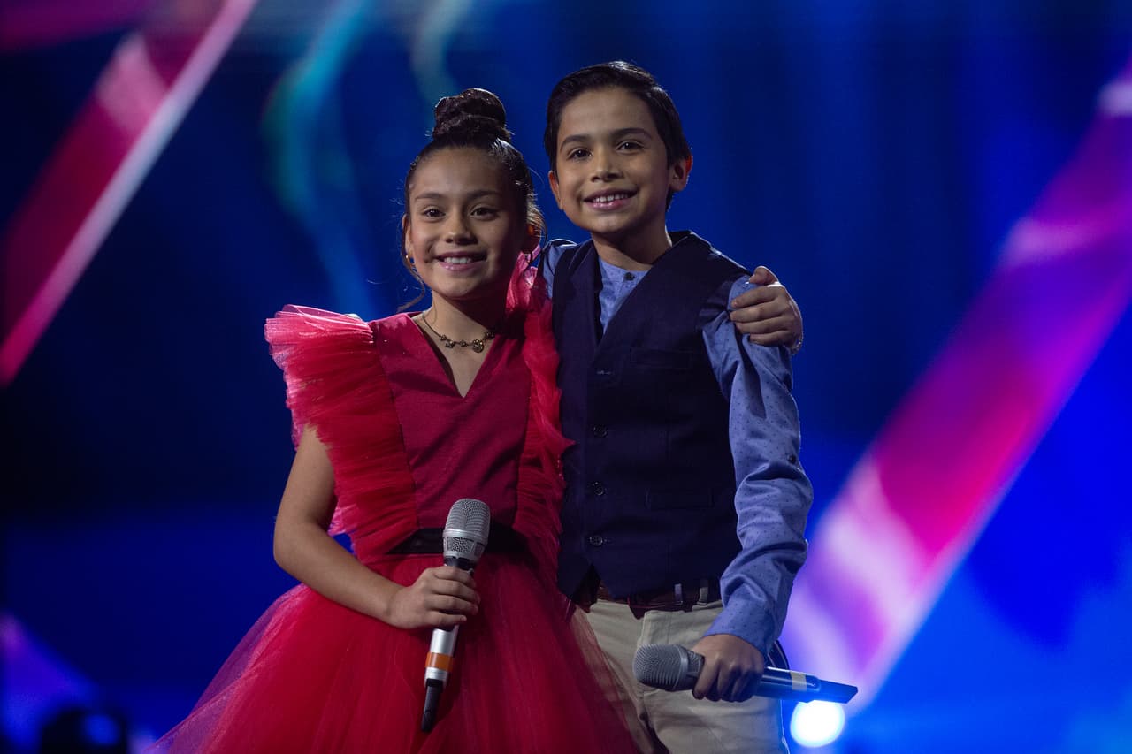Judith Hernández y Ángel Márquez fueron dos de los cuatro eliminados en la disciplina de canto, a pesar de ello disfrutaron la noche. Estas sonrisas solo se pueden ver en Pequeños Gigantes.