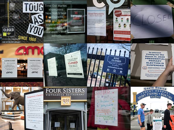 Lo único que se puede ver por todas partes en la ciudad son los avisos de "cerrado", "fuera de servicio" o "no pase", desde que se implementaron las medidas de cuarentena obligatoria y que ha socavado la productividad y ha puesto en riesgo los trabajos de miles de personas en Los Ángeles.
<br>