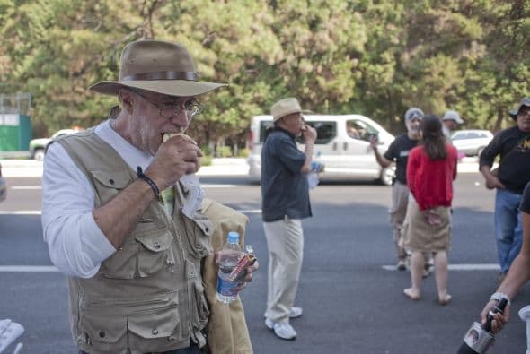 Muchos de ellos le acompañaron en su recorrido desde la ciudad de Cuernavaca (Morelos, centro); otros se fueron incorporando hasta la llegada al Zócalo de Ciudad de México.