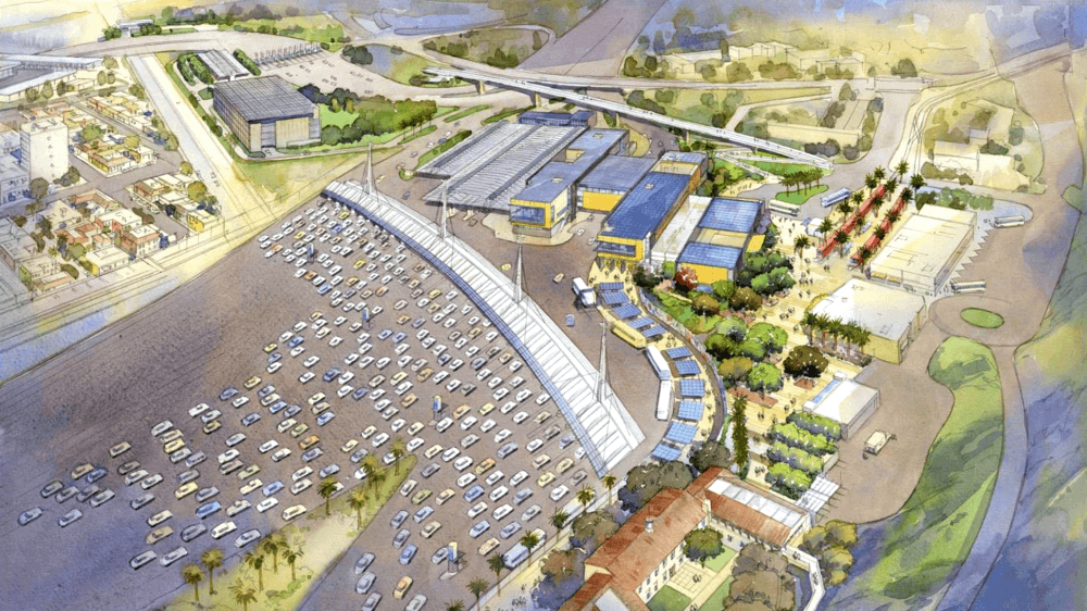 Plan maestro de remodelación y expansión de la garita en tres etapas.