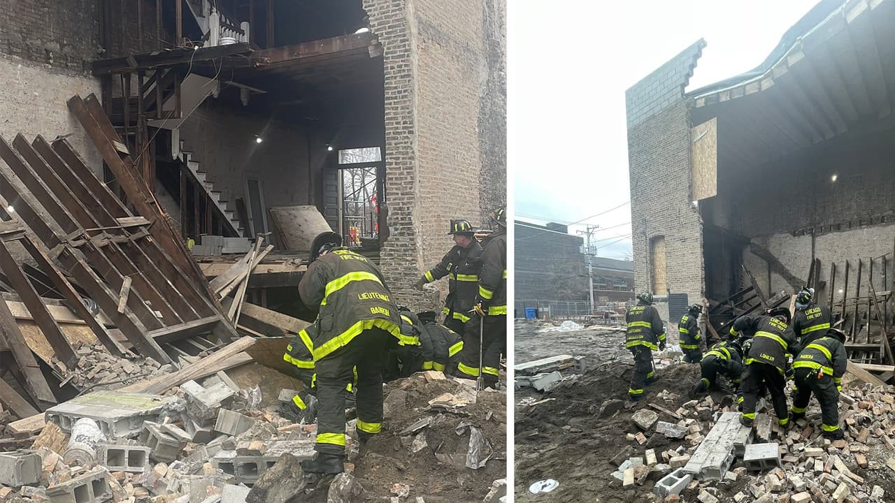 Colapso en Bronzeville: Bomberos de Chicago localizan a un trabajador grave tras desplome 