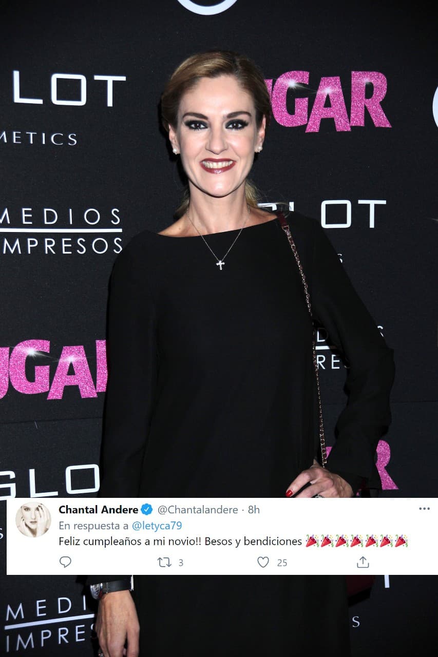 También Chantal Andere, quien le dedicó unas cariñosas palabras a Luciano. La actriz es uno de los amores platónicos del adolescente, Lety Calderón contó en el año 2019 que su hijo 
<b><a href="https://www.univision.com/famosos/lety-calderon-dice-que-su-hijo-luciano-canta-y-se-siente-jose-jose-porque-es-super-romantico-fotos">quedó flechado cuando la conoció mientras grababan un programa y ella le dio un beso</a></b>. 
<br>