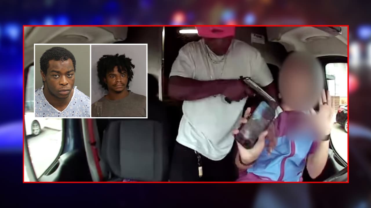 2 hombres arrestados por robo a punta de pistola contra un repartidor en el condado Orange