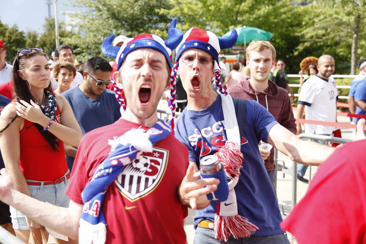 Atlanta vivió la fiesta de las semifinales de la Copa Oro 2015 con los duelos Estados Unidos vs. Jamaica y México vs. Panamá.