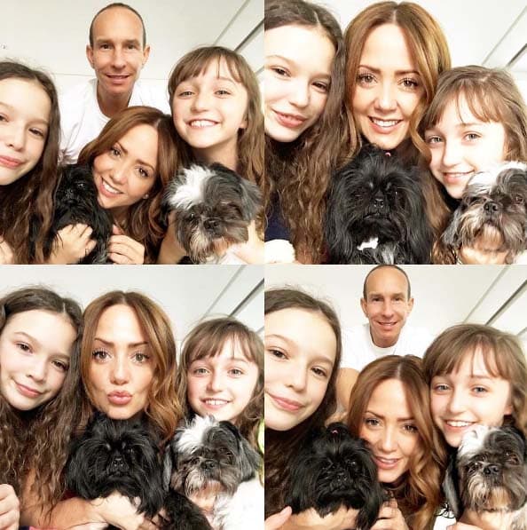 Andrea también considera a sus mascotas parte de la familia.