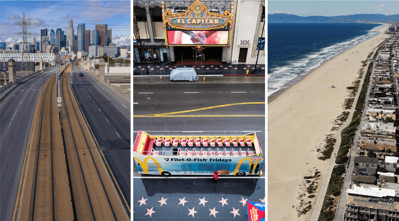 <a href="https://www.univision.com/local/los-angeles-kmex/">Los Ángeles </a>e s la ciudad más poblada de 
<a href="https://www.univision.com/temas/california">California</a> y la segunda ciudad más poblada de Estados Unidos. Sus casi 4 millones han hecho de ella una pujante y dinámica metrópoli. Sin embargo, la crisis de 
<a href="https://www.univision.com/temas/coronavirus">coronavirus</a> obligó a la paralización casi total y estas fotos te mostrarán cómo los angelinos se refugian en sus casas para ganarle a batalla al 
<a href="https://www.univision.com/local/los-angeles-kmex/coronavirus/mapa-coronavirus">covid-19. </a>