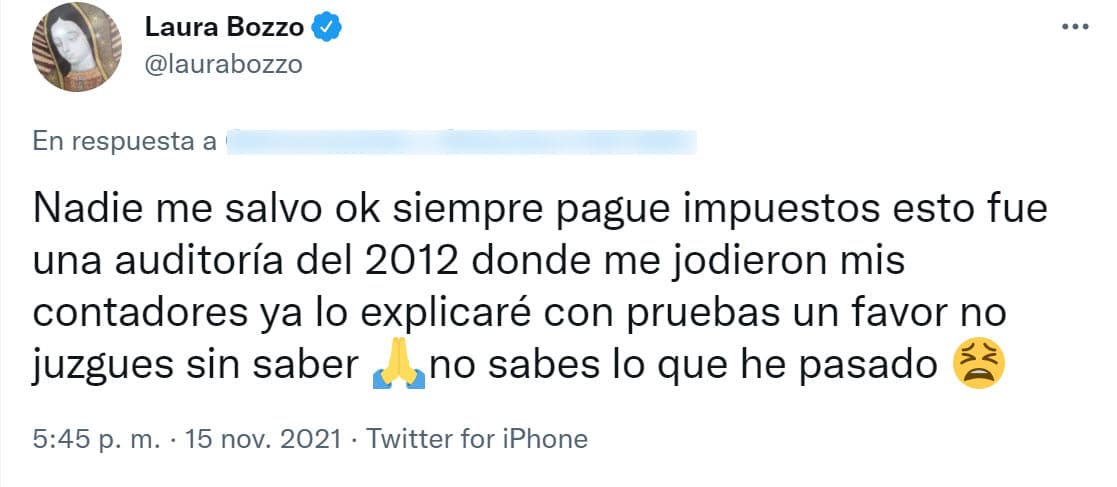 Además, reiteró que las dificultades legales que ahora encara son porque
<b>sus contadores la "jodieron" </b>y pidió no ser juzgada.