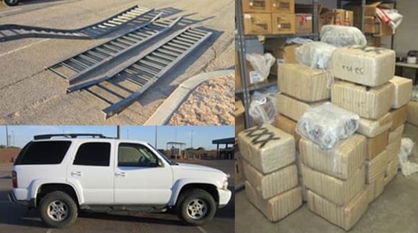 Los narcos lo hacen de nuevo: usan rampas para cruzar una camioneta con droga sobre la barda fronteriza