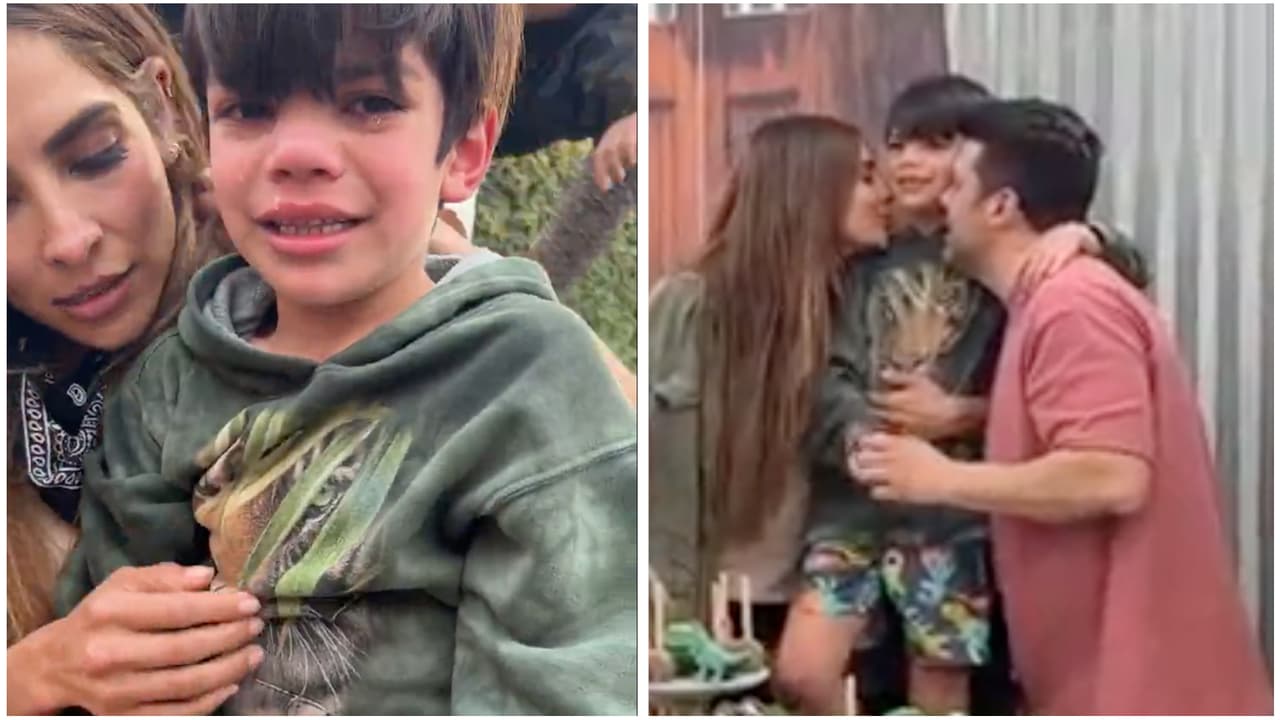 Alejandra Espinoza y Matteo se dieron tremendo "trancazo" en la fiesta de cumpleaños del pequeño