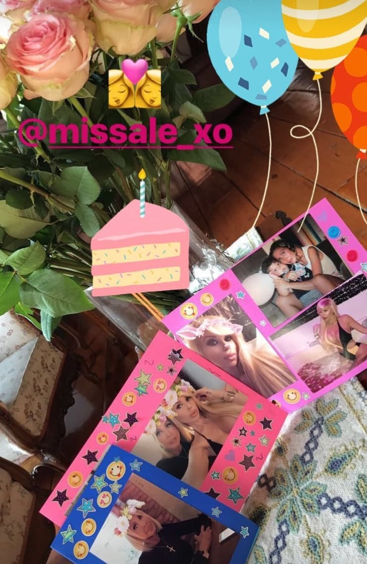 Con este collage de su hija, Laura anunció su cumpleaños.