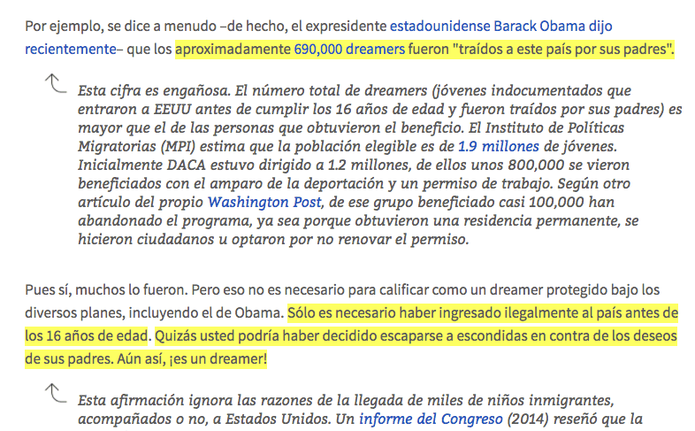 Desmontamos varios mitos sobre DACA (y una columna del Washington Post)