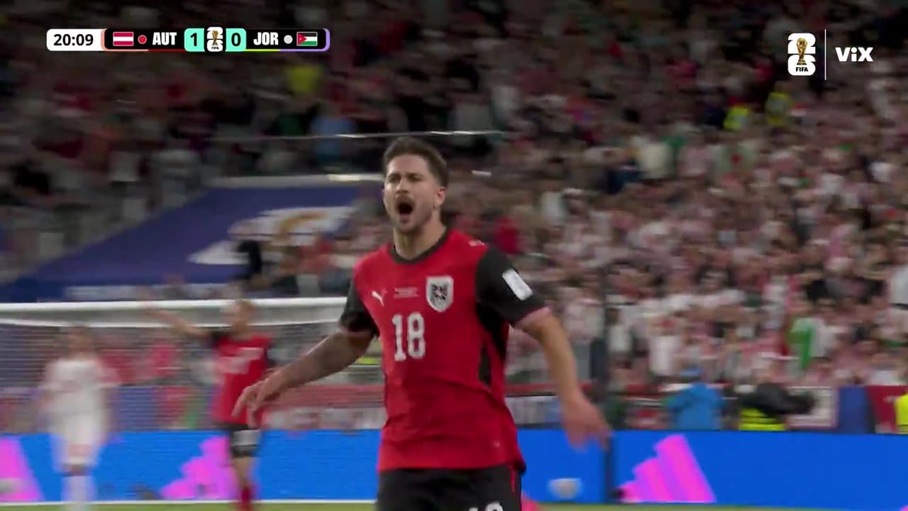 ¡No te puedo creer el golazo de Schmid para el 1-0 de Austria vs. Jordania!