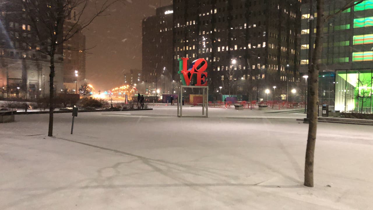 Así se vivió la tormenta invernal en la ciudad de Filadelfia 