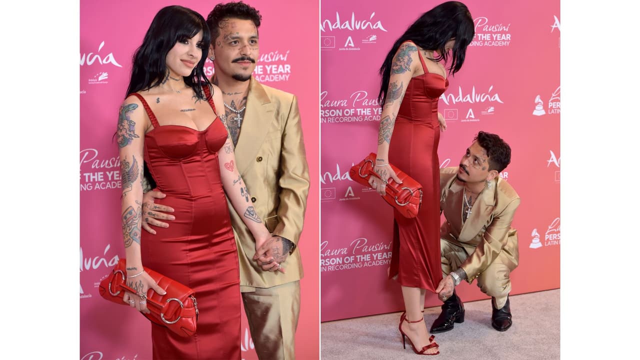 Cazzu y Nodal en los Latin Grammy 2023.