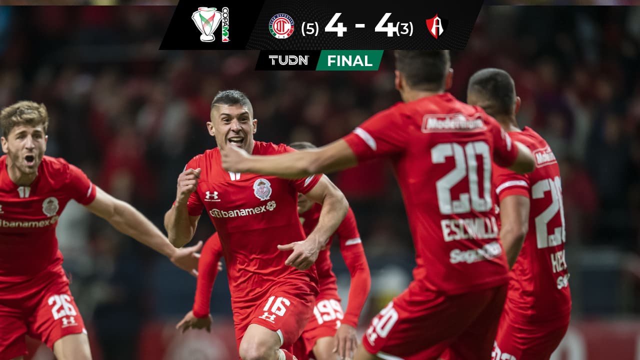 Atlas sufre la 'pena máxima' ante Toluca en la Copa MX
