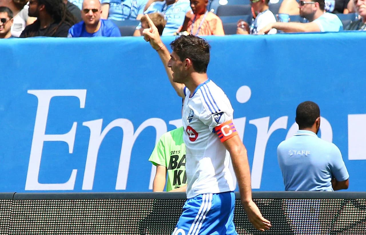 Ignacio Piatti celebra sus dos goles ante New York City FC