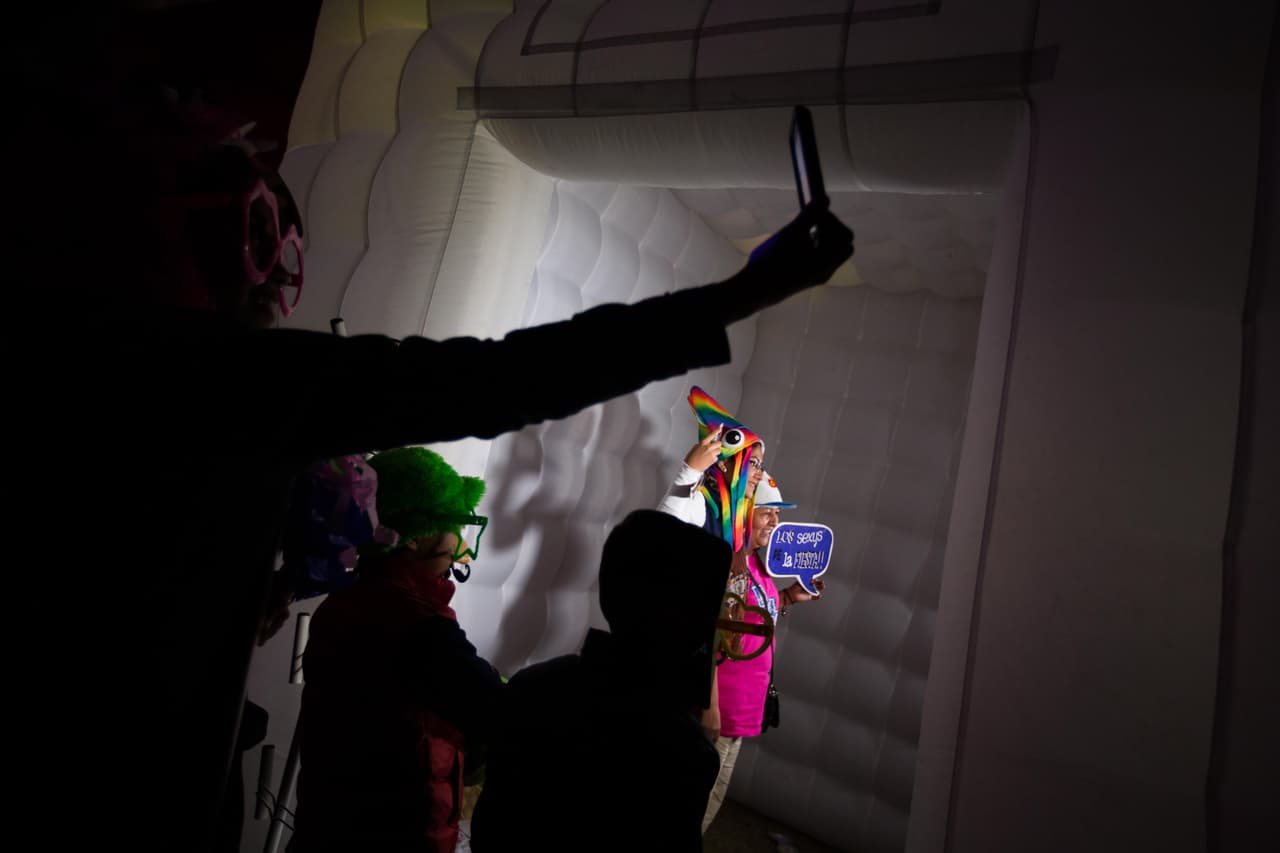 En el punto oficial de fotografías tampoco podían faltar las imágenes tomadas con el celular.