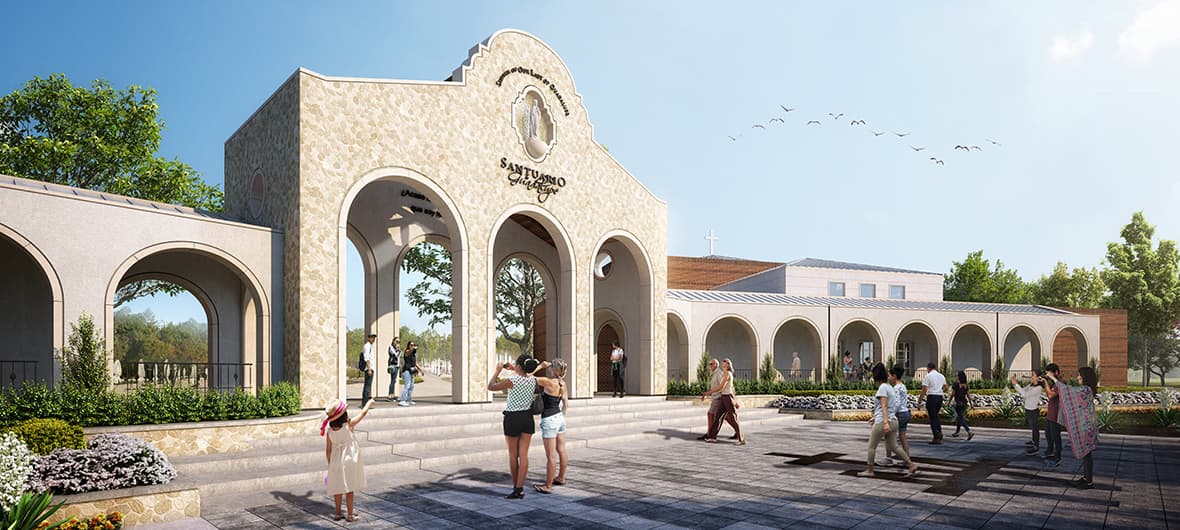 Más de 2 millones de personas visitan el Santuario de Nuestra Señora de Guadalupe en Des Plaines cada año. Este otoño, una nueva entrada los recibirá cuando lleguen.