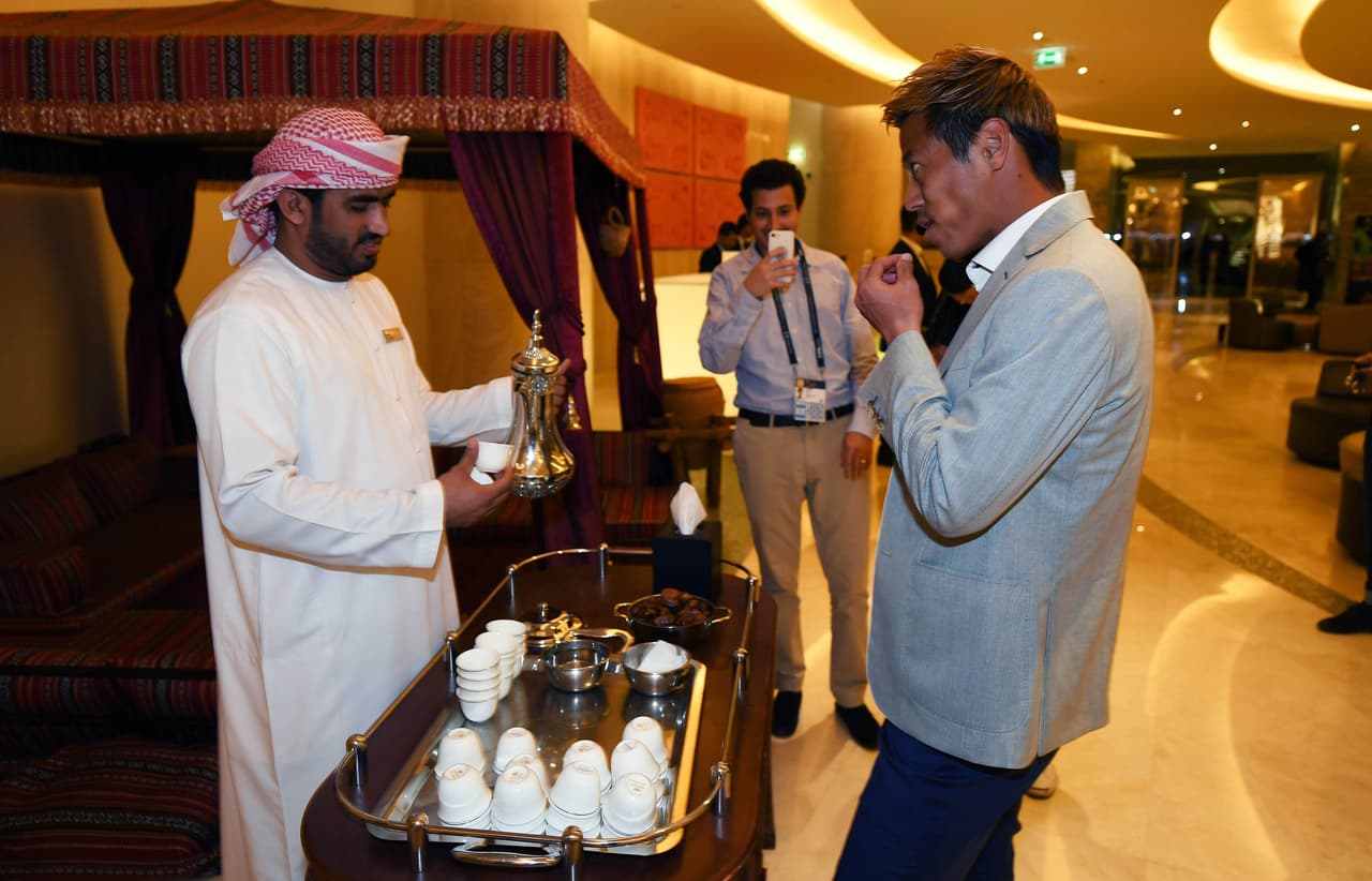 A su llegada, los jugadores de Pachuca recibieron toda la atención de los anfitriones