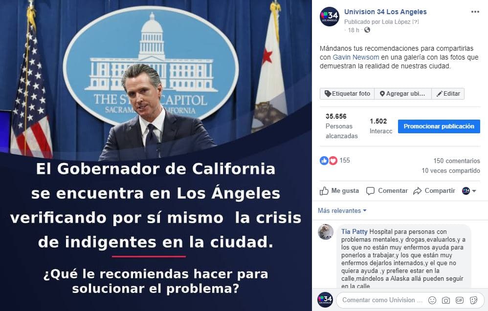 Con el ánimo de aportar soluciones, pedimos a los seguidores de Univision Los Ángeles en Facebook que nos compartieran sus ideas y/o posibles soluciones a la crisis. Estos son sus mensajes.
<br>