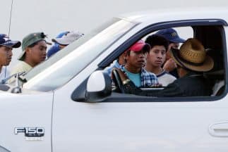 Un grupo de jornaleros en Homestead, Florida.