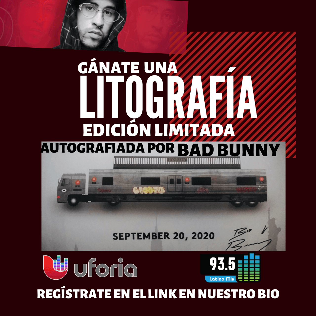 ¿Quieres ganarte una parte de la historia de UFORIA LIVE con Bad Bunny? 