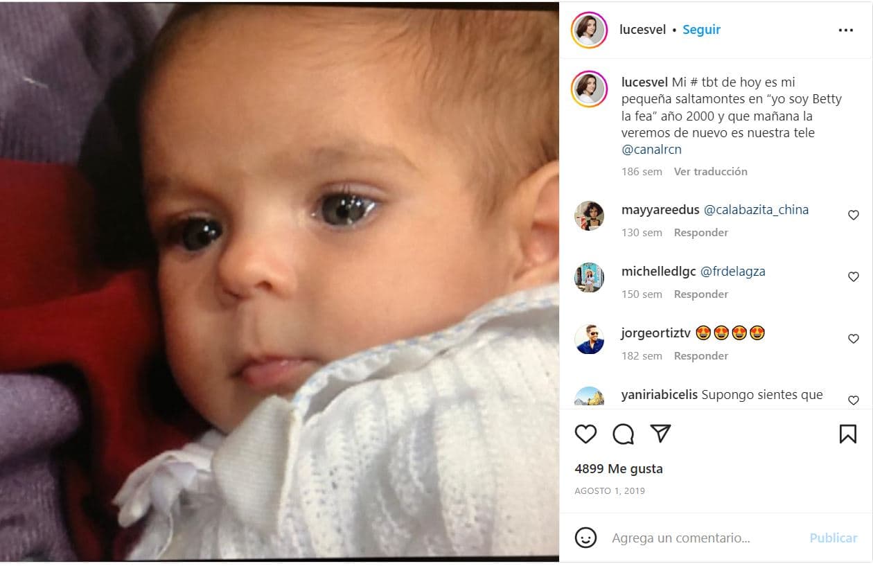 Bebé de la actriz Luces Velásquez