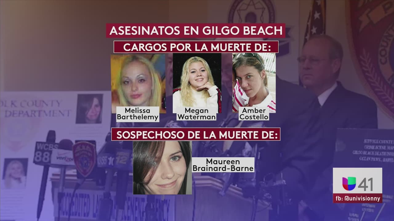 <a href="https://www.univision.com/local/nueva-york-wxtv/rex-heuermann-long-island-arquitecto-acusado-asesinatos-gilgo-beach" target="_blank">El arquitecto Rex Heuermann</a> es acusado de asesinar a Melissa Barthelemy, de 24 años; Megan Waterman, de 22 años y Amber Lynn Costello, de 27 años. También es el principal sospechoso de la muerte de Maureen Brainard-Barnes, de 25 años.