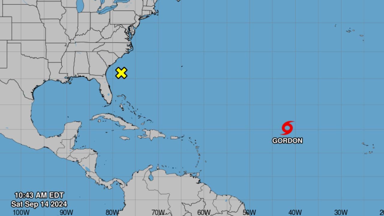 Se forma la tormenta tropical Gordon en el Atlántico, séptima con nombre de la temporada