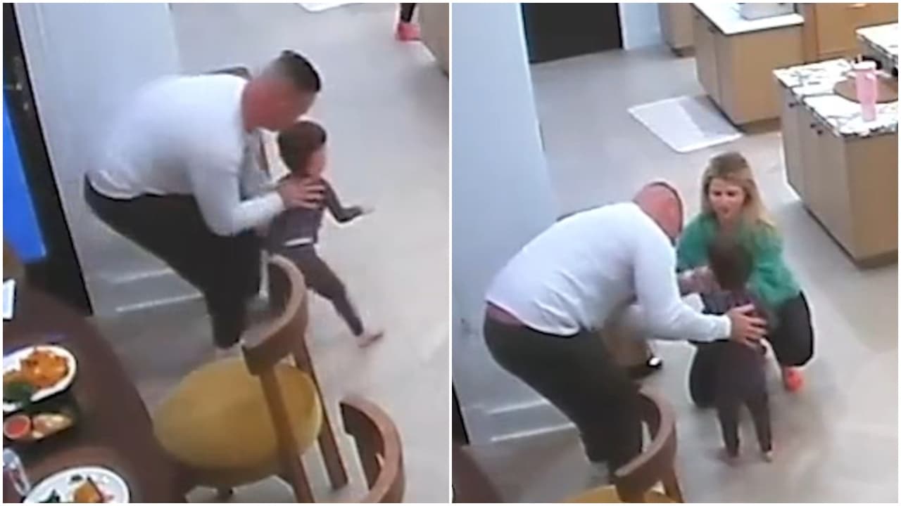 Padres salvan a su hijo tras ahogarse durante cena familiar; cámara captó el momento
