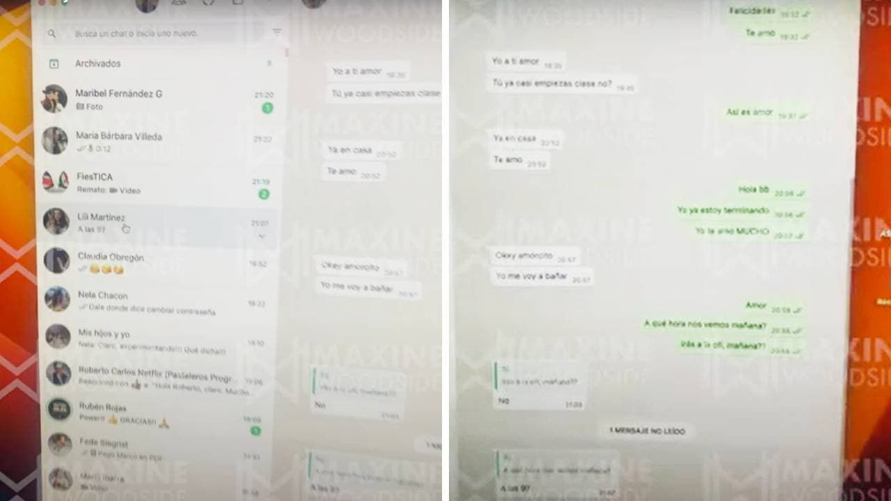 Fragmento de una presunta conversación cariñosa del esposo de Maribel Guardia con otra mujer.