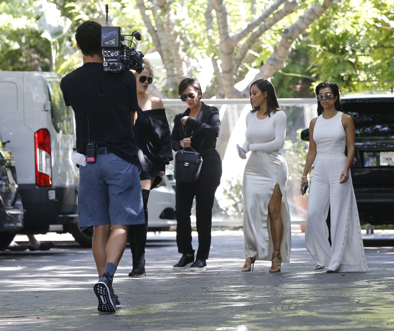 La famosa familia filmaba escenas de su reality show.