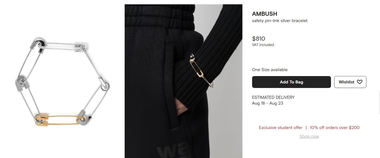 Pulsera inspirada en los seguros para ropa