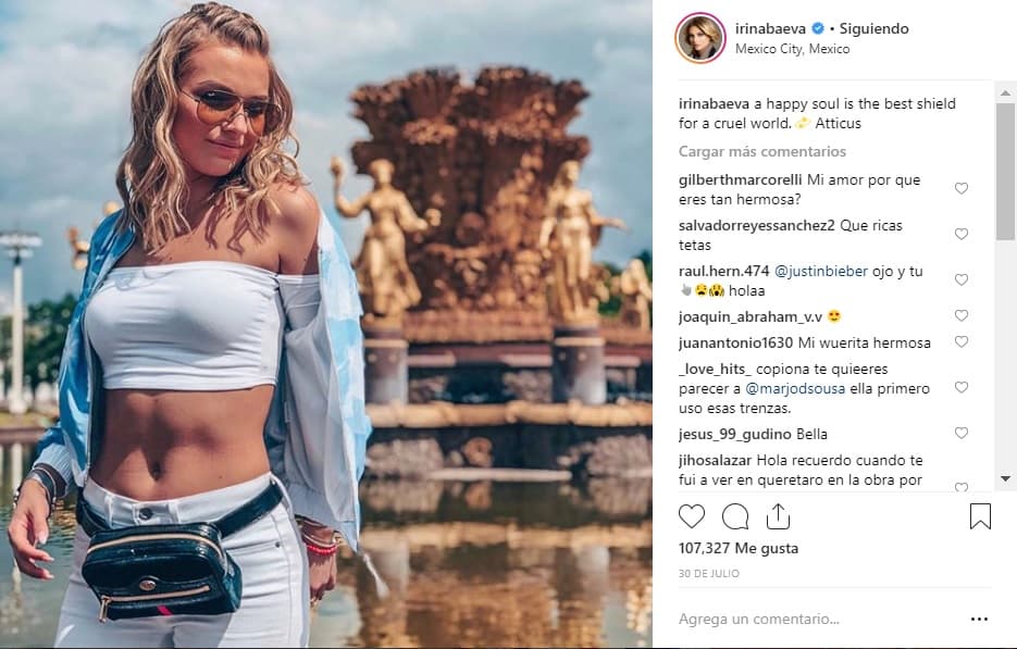 Irina ha recibido todo tipo de insultos a través de las redes sociales durante meses, sin embargo, ha continuado con el romance que fue ocultado durante mucho tiempo. "Un alma feliz es el mejor escudo para un mundo cruel", dijo el 30 de julio de 2018 citando al filósofo Atticus.